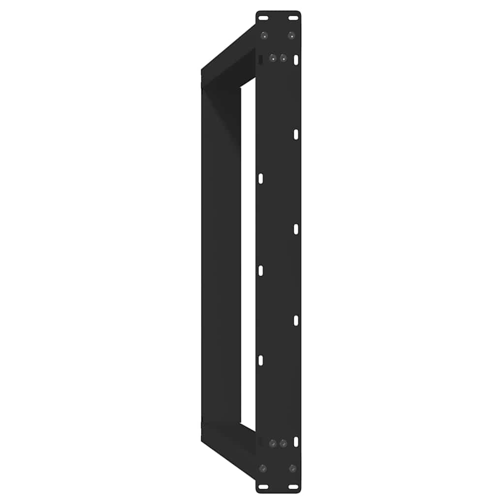 vidaXL Gambe per tavolo da pranzo a forma di U 2 pz nere 90x(72-73) cm in acciaio