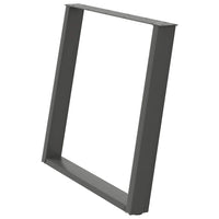 Gambe per tavolo da pranzo a forma di U 2 pz Antracite 100x(72-73) cm Acciaio 4012806