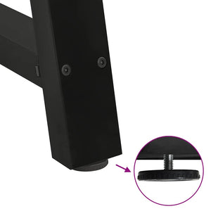 Gambe per Tavolino da Caffè a Forma di A 2 pz Nere 40x(30-31) cm Acciaio