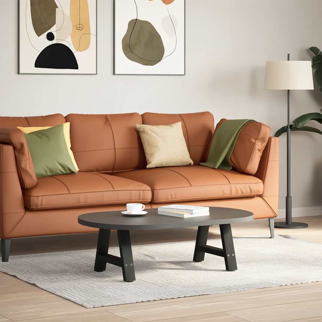 Gambe per Tavolino da Caff¨¨ a Forma di A 2 pz-Set di 2 Gamba per Tavolo Nere 50x(30-31) cm Acciaio