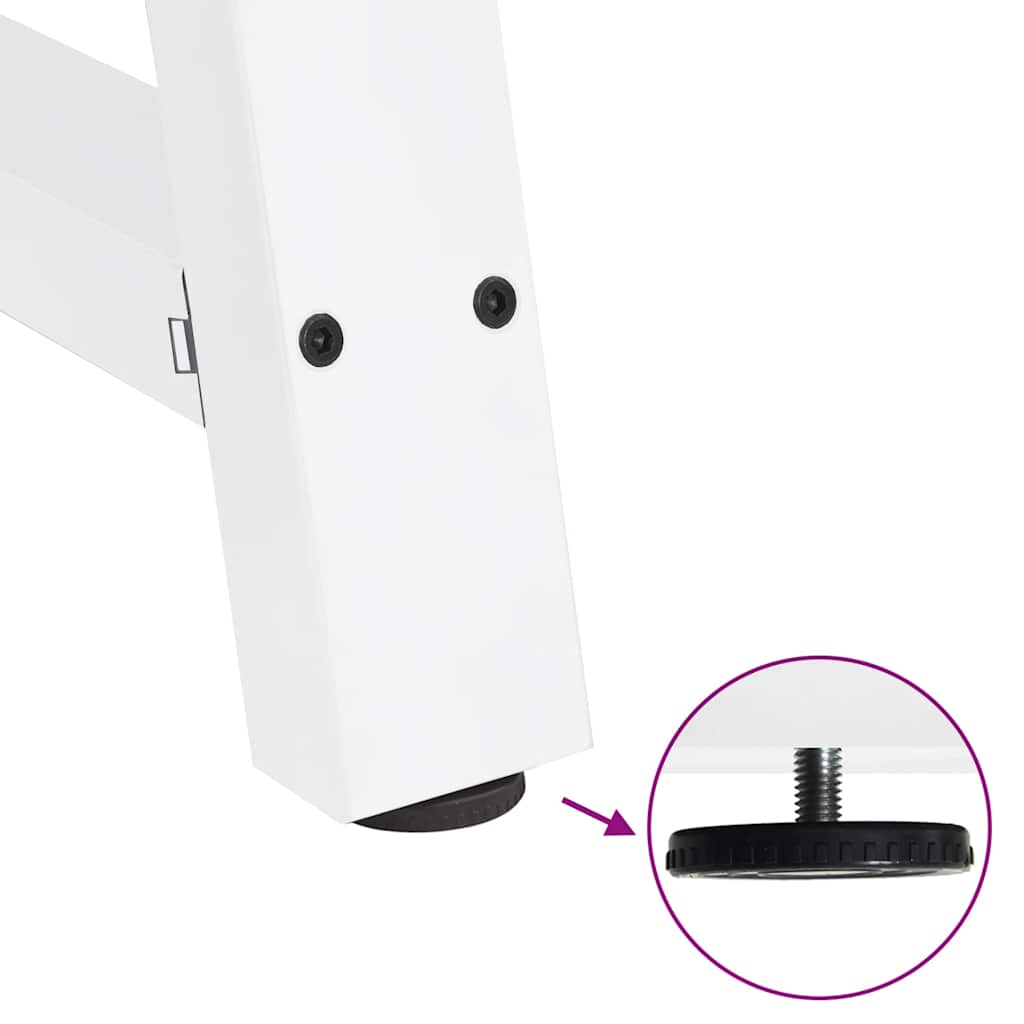vidaXL Gambe per Tavolino da Caffè a Forma di A 2 pz Bianche 50x(30-31) cm Acciaio