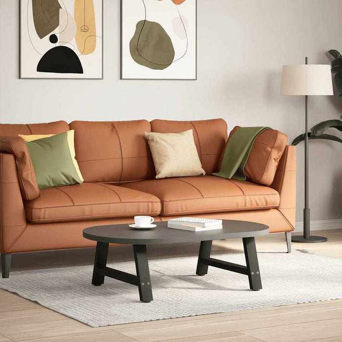 Gambe per Tavolino da Caff¨¨ a Forma di A 2 pz-Set di 2 Gamba per Tavolo Nere 60x(30-31) cm Acciaio