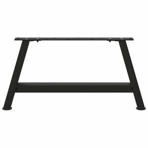 vidaXL Gambe per Tavolino da Caffè a Forma di A 2 pz Nere 60x(30-31) cm Acciaio