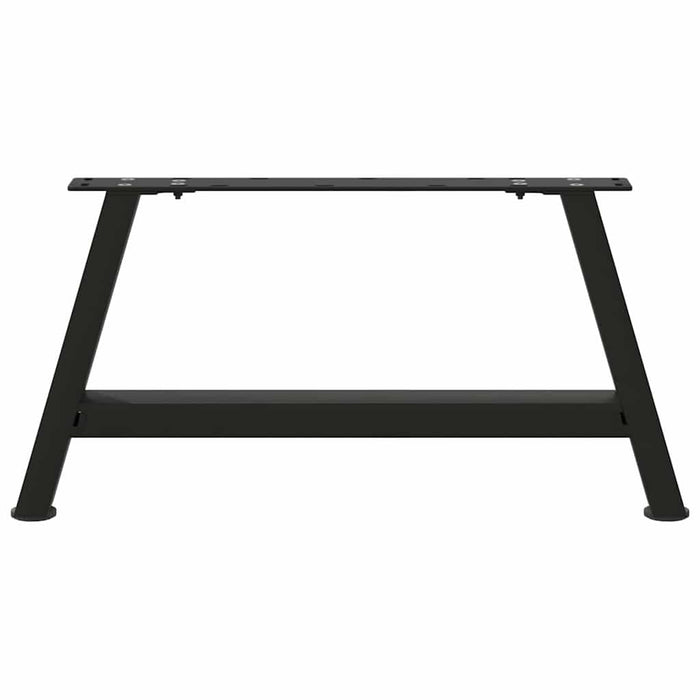 Gambe per Tavolino da Caff¨¨ a Forma di A 2 pz-Set di 2 Gamba per Tavolo Nere 60x(30-31) cm Acciaio