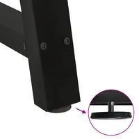 vidaXL Gambe per Tavolino da Caffè a Forma di A 2 pz Nere 60x(30-31) cm Acciaio