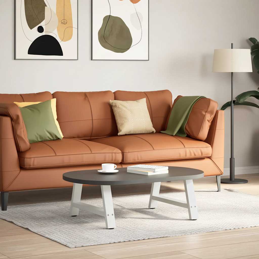 vidaXL Gambe per Tavolino da Caffè a Forma di A 2 pz Bianche 60x(30-31) cm Acciaio