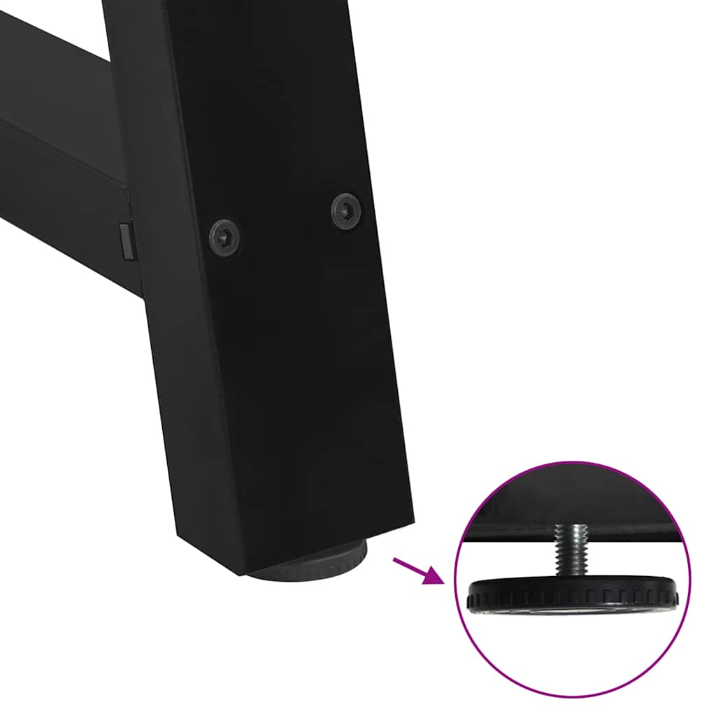 Gambe per Tavolino da Caffè a Forma di A 2 pz Nere 70x(30-31) cm Acciaio