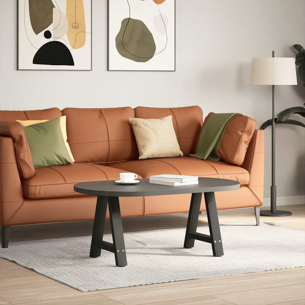 vidaXL Gambe per Tavolino da Caffè a Forma di A 2 pz Nere 38x(42-43) cm Acciaio