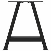 vidaXL Gambe per Tavolino da Caffè a Forma di A 2 pz Nere 38x(42-43) cm Acciaio