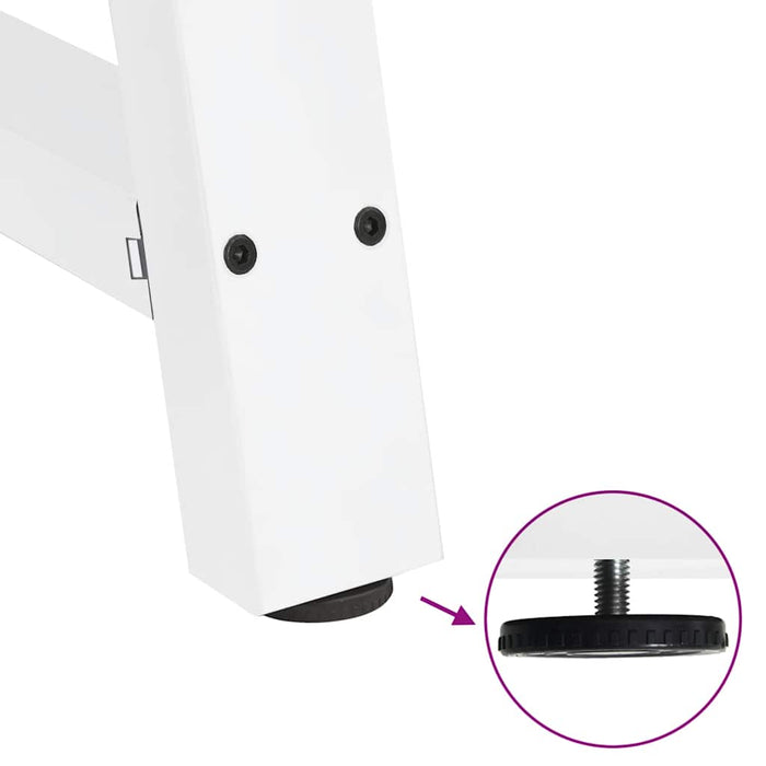 Gambe per Tavolino da Caffè a Forma di A 2 pz Bianche 50x(42-43) cm Acciaio