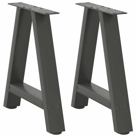Set di 2 gambe per tavolino da caffè a forma di A 50 x 42 x 43 cm finitura moderna stabile acciaio antracite 02_0057114