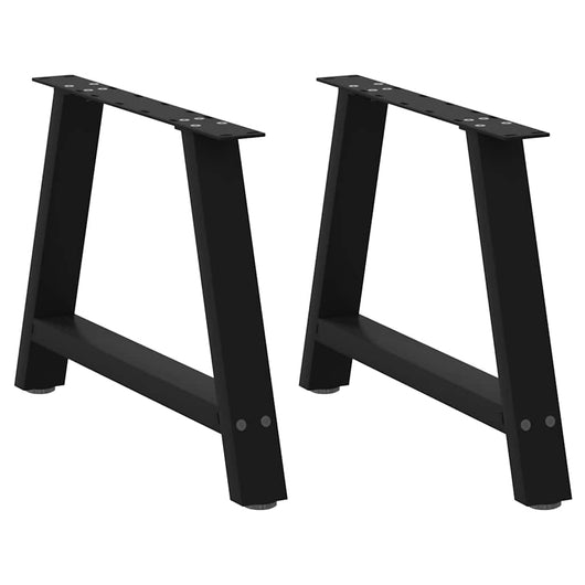 Set di 2 gambe regolabili per tavolino da caffè a forma di A 60 x 42-43 cm design moderno acciaio nero 02_0057116