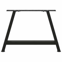 vidaXL Gambe per Tavolino da Caffè a Forma di A 2 pz Nere 60x(42-43) cm Acciaio