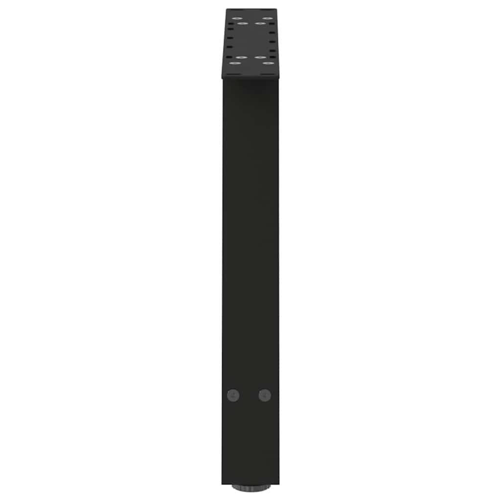 Gambe per Tavolino da Caff¨¨ a Forma di A 2 pz-Set di 2 Gamba per Tavolo Nere 60x(42-43) cm Acciaio