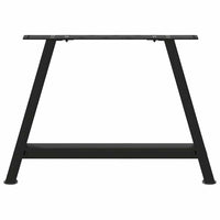 vidaXL Gambe per Tavolino da Caffè a Forma di A 2 pz Nere 70x(42-43) cm Acciaio