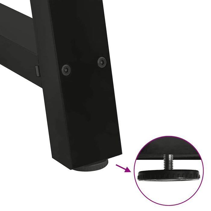 vidaXL Gambe per Tavolino da Caffè a Forma di A 2 pz Nere 70x(42-43) cm Acciaio
