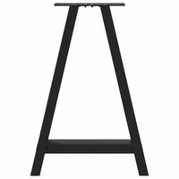 Gambe per tavolo da pranzo a forma di A 2 pz nere 50x(72-73) cm in acciaio 4012844