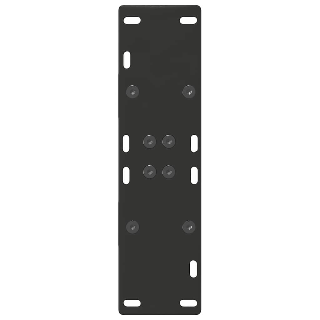 Gambe per tavolo da pranzo a forma di A 2 pz nere 50x(72-73) cm in acciaio