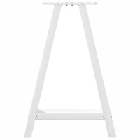 Gambe per tavolo da pranzo a forma di A 2 pz bianche 50x(72-73) cm in acciaio