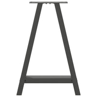 Gambe per tavolo da pranzo a forma di A 2 pz Antracite 50x(72-73) cm Acciaio 4012846