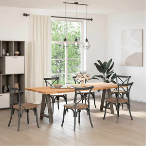 Gambe per tavolo da pranzo a forma di A 2 pz 50x(72-73) cm in acciaio