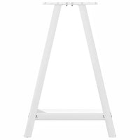 vidaXL Gambe per tavolo da pranzo a forma di A 2 pz bianche 60x(72-73) cm in acciaio