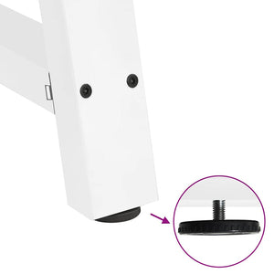 Gambe per tavolo da pranzo a forma di A 2 pz bianche 60x(72-73) cm in acciaio 4012849