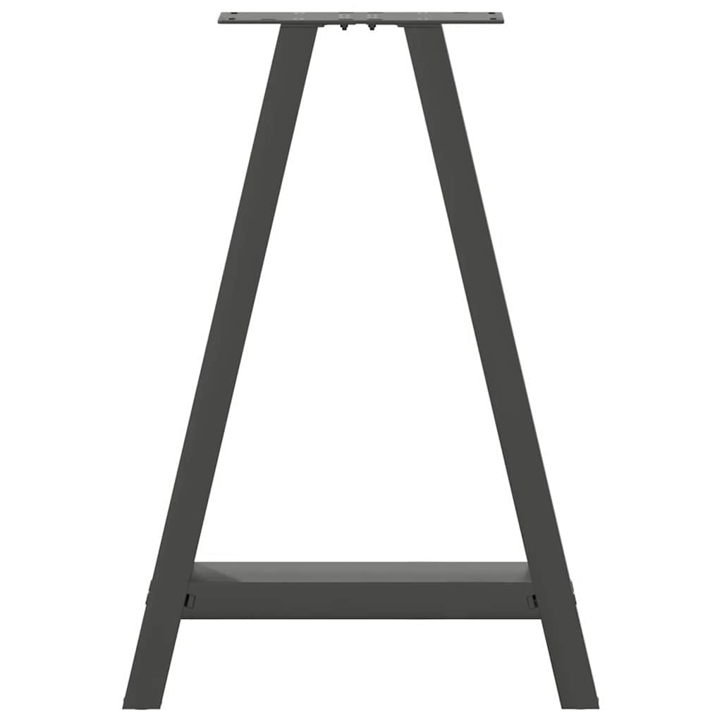 Gambe per tavolo da pranzo a forma di A 2 pz Antracite 60x(72-73) cm Acciaio