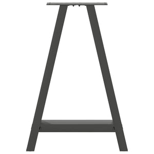 Gambe per tavolo da pranzo a forma di A 2 pz Antracite 60x(72-73) cm Acciaio