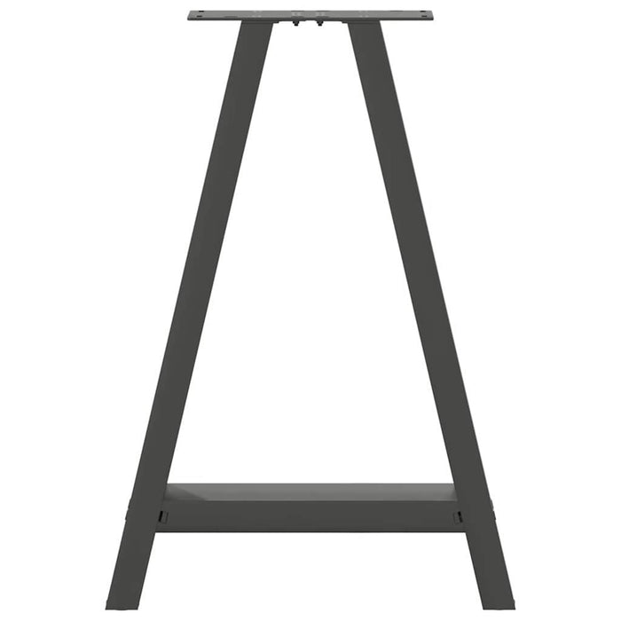 Gambe per tavolo da pranzo a forma di A 2 pz Antracite 60x(72-73) cm Acciaio