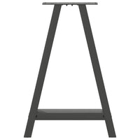 Gambe per tavolo da pranzo a forma di A 2 pz Antracite 60x(72-73) cm Acciaio 4012850