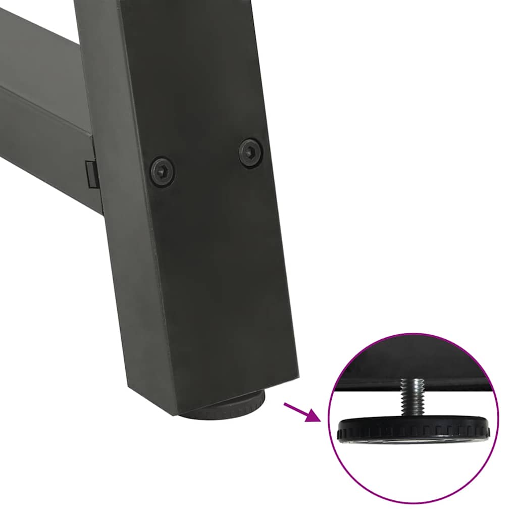 Gambe per tavolo da pranzo a forma di A 2 pz Antracite 60x(72-73) cm Acciaio