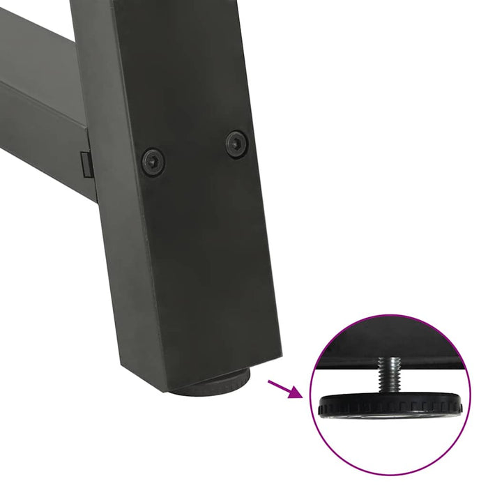 Gambe per tavolo da pranzo a forma di A 2 pz Antracite 60x(72-73) cm Acciaio 4012850