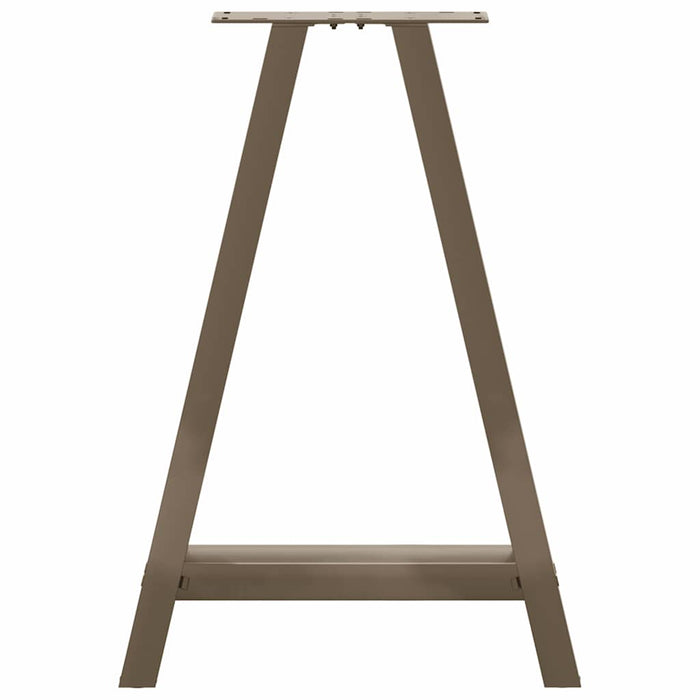 Gambe per tavolo da pranzo a forma di A 2 pz 60x(72-73) cm in acciaio