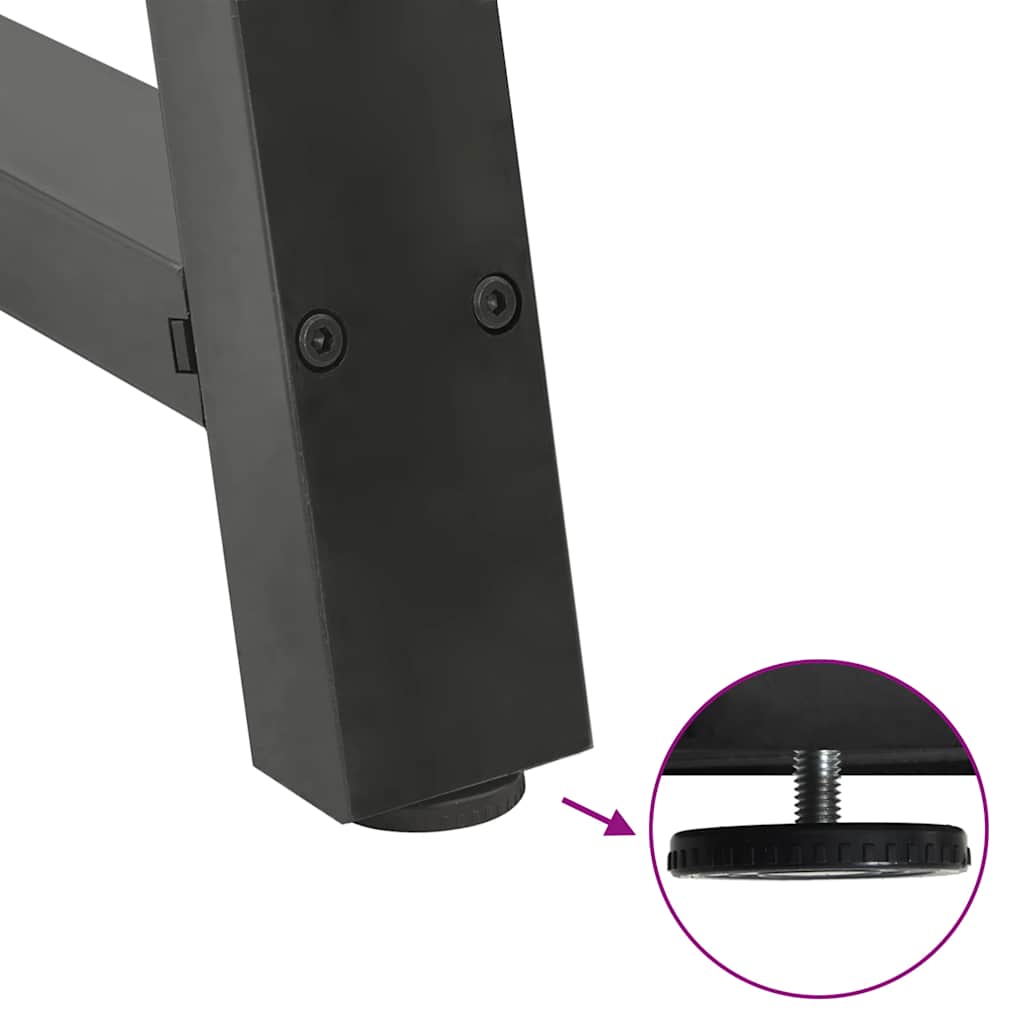 vidaXL Gambe per tavolo da pranzo a forma di A 2 pz Antracite 70x(72-73) cm Acciaio