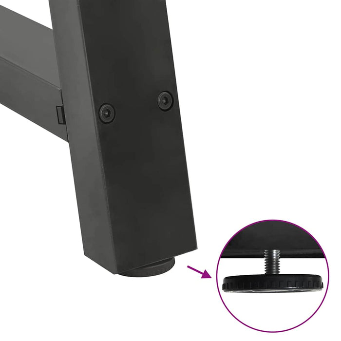 vidaXL Gambe per tavolo da pranzo a forma di A 2 pz Antracite 70x(72-73) cm Acciaio