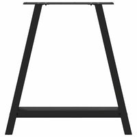 vidaXL Gambe per tavolo da pranzo a forma di A 2 pz nere 80x(72-73) cm in acciaio