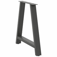 Gambe per tavolo da pranzo a forma di A 2 pz Antracite 80x(72-73) cm Acciaio