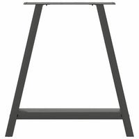 Gambe per tavolo da pranzo a forma di A 2 pz Antracite 80x(72-73) cm Acciaio