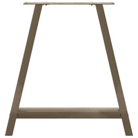 Gambe per tavolo da pranzo a forma di A 2 pz 80x(72-73) cm in acciaio