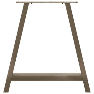 Gambe per tavolo da pranzo a forma di A 2 pz 80x(72-73) cm in acciaio