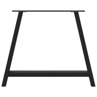 vidaXL Gambe per tavolo da pranzo a forma di A 2 pz nere 90x(72-73) cm in acciaio