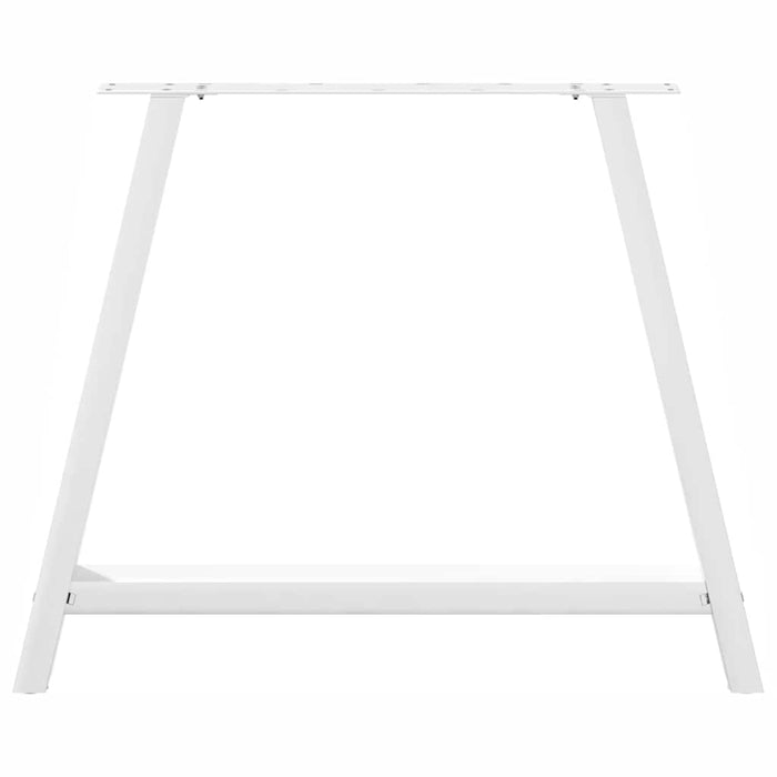 Gambe per tavolo da pranzo a forma di A 2 pz bianche 90x(72-73) cm in acciaio 4012861