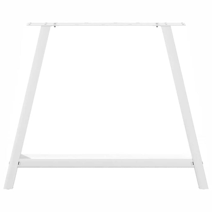 vidaXL Gambe per tavolo da pranzo a forma di A 2 pz bianche 90x(72-73) cm in acciaio