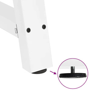 Gambe per tavolo da pranzo a forma di A 2 pz bianche 90x(72-73) cm in acciaio 4012861