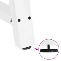 vidaXL Gambe per tavolo da pranzo a forma di A 2 pz bianche 90x(72-73) cm in acciaio