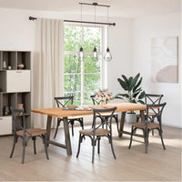 vidaXL Gambe per tavolo da pranzo a forma di A 2 pz 90x(72-73) cm in acciaio