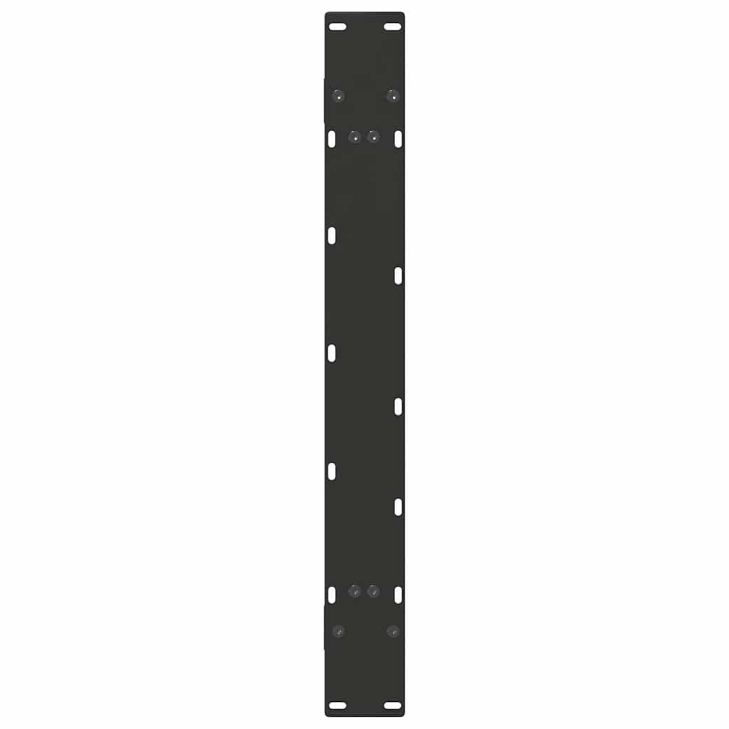 Gambe per tavolo da pranzo a forma di A 2 pz nere 100x(72-73) cm in acciaio