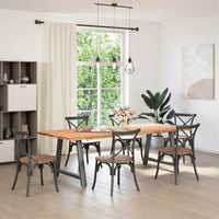 Gambe Tavolino Caffè a A 2pz Antracite 100x(72-73)cm in Acciaio 4012866