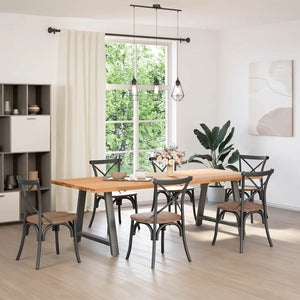 Gambe per tavolo da pranzo a forma di A 2 pz Antracite 100x(72-73) cm Acciaio